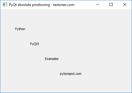 PyQt5 絕對定位